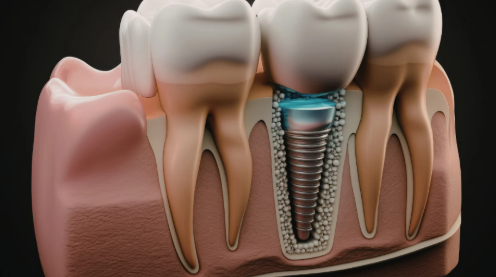 Dental implant replacing a missing tooth